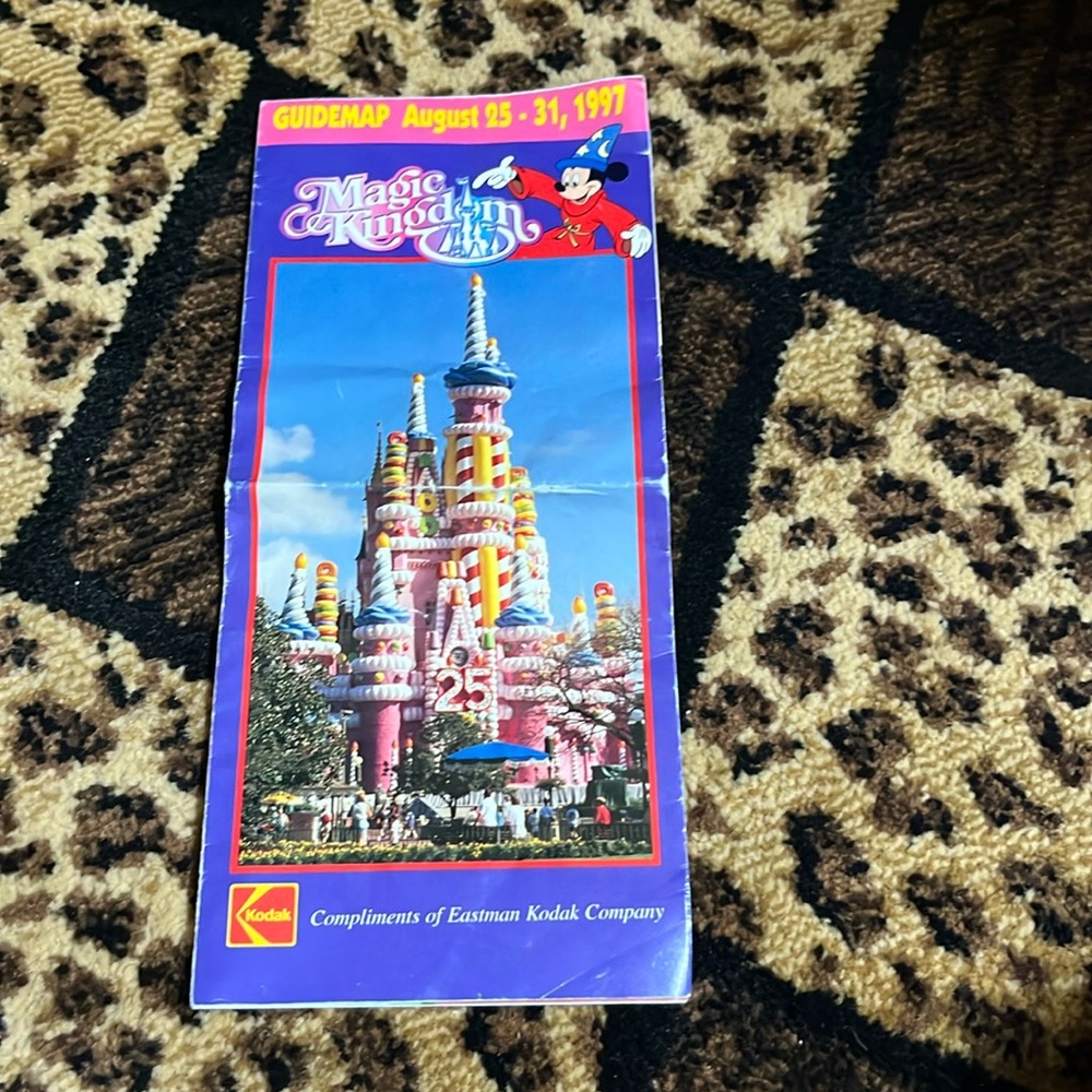 1997 Magic Kingdom guide map! Disney’s 25th anniversary.
